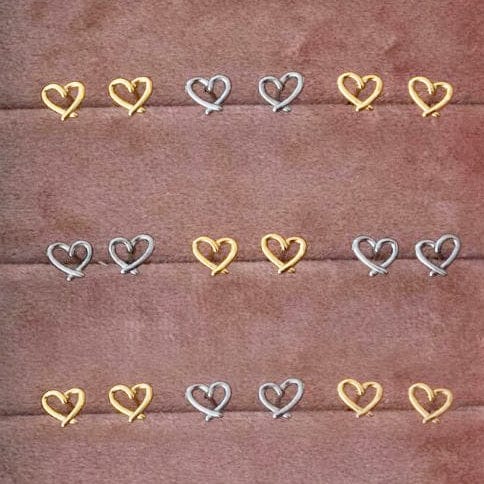 Adorn Heart Stud Earrings - Image 6