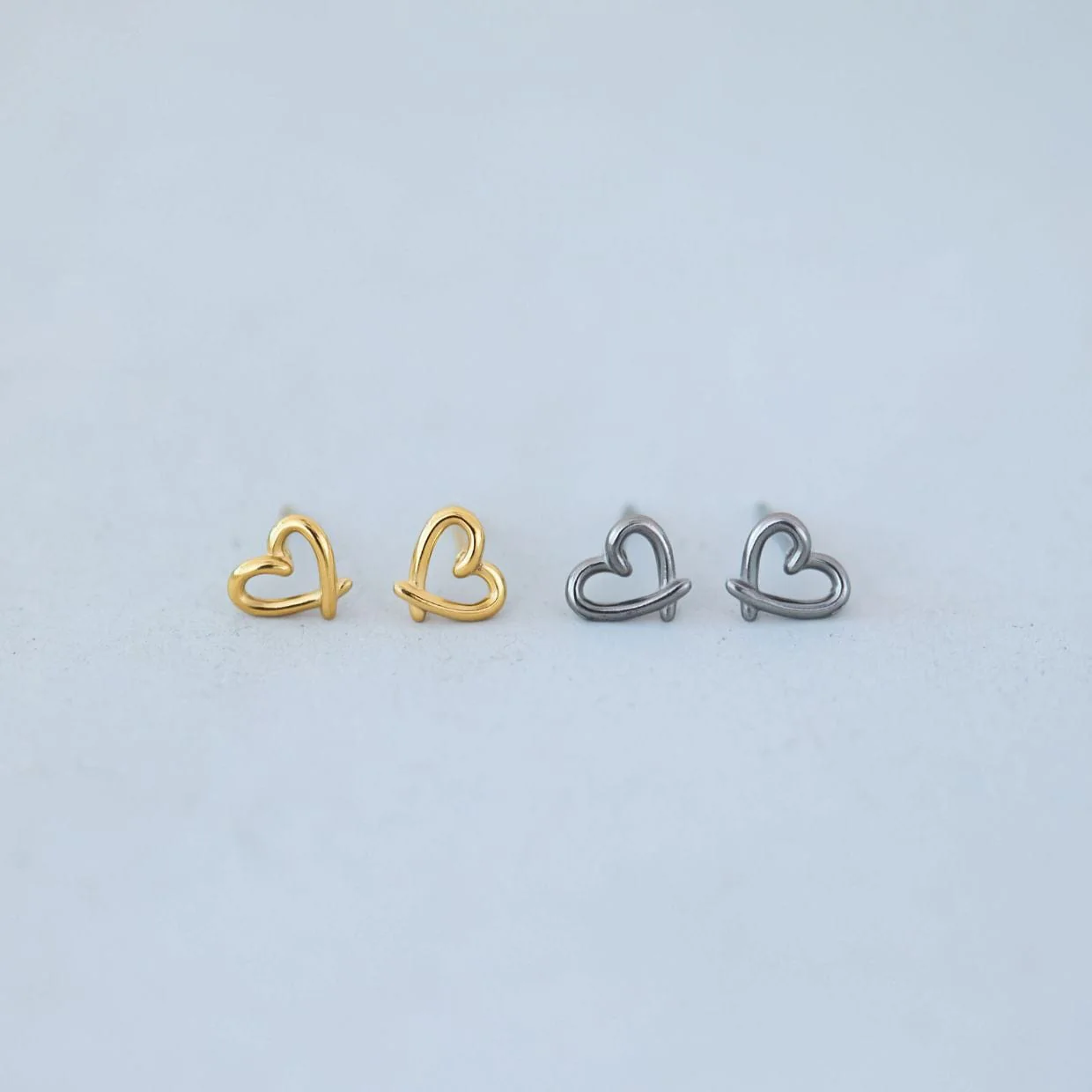 Adorn Heart Stud Earrings - Image 7