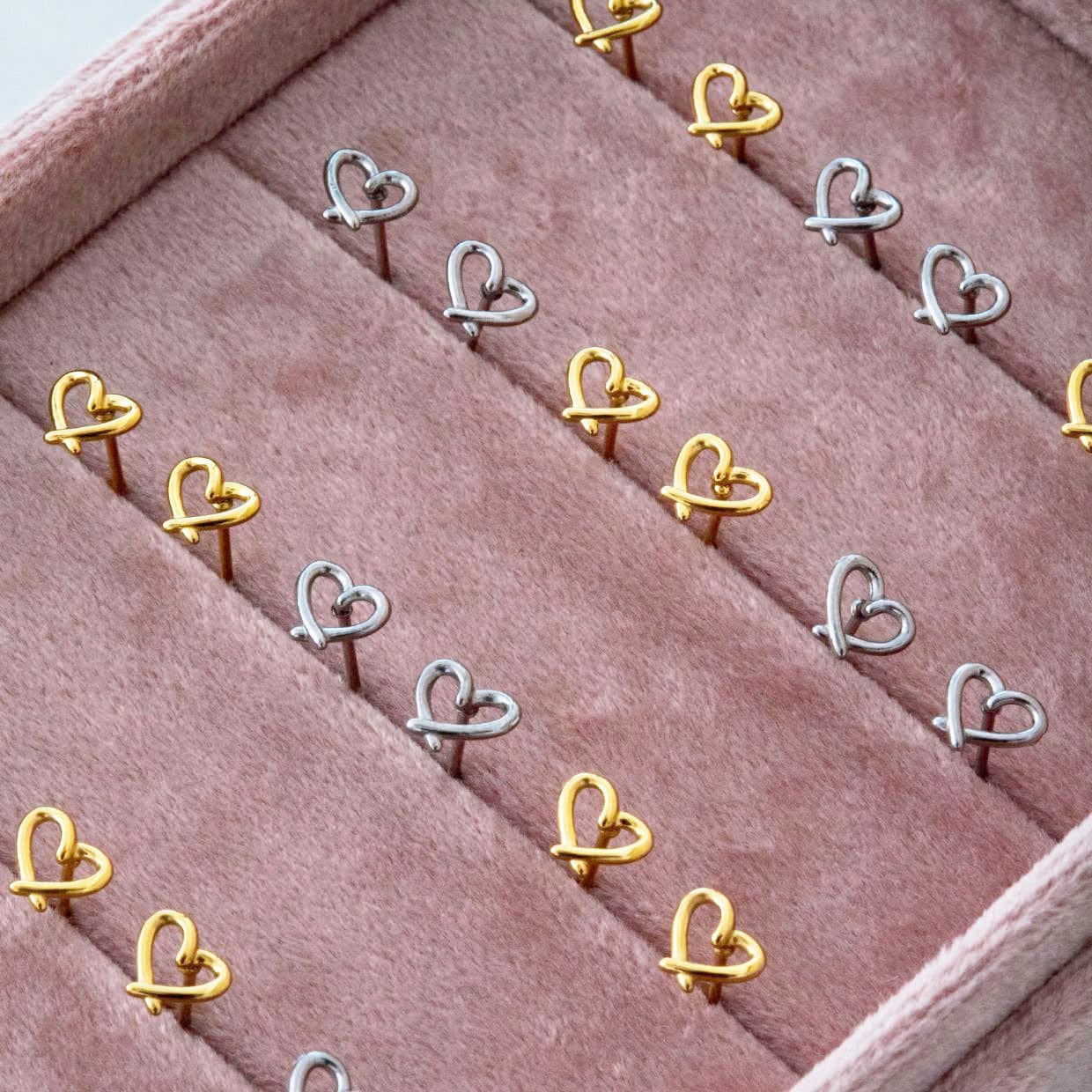 Adorn Heart Stud Earrings - Image 9