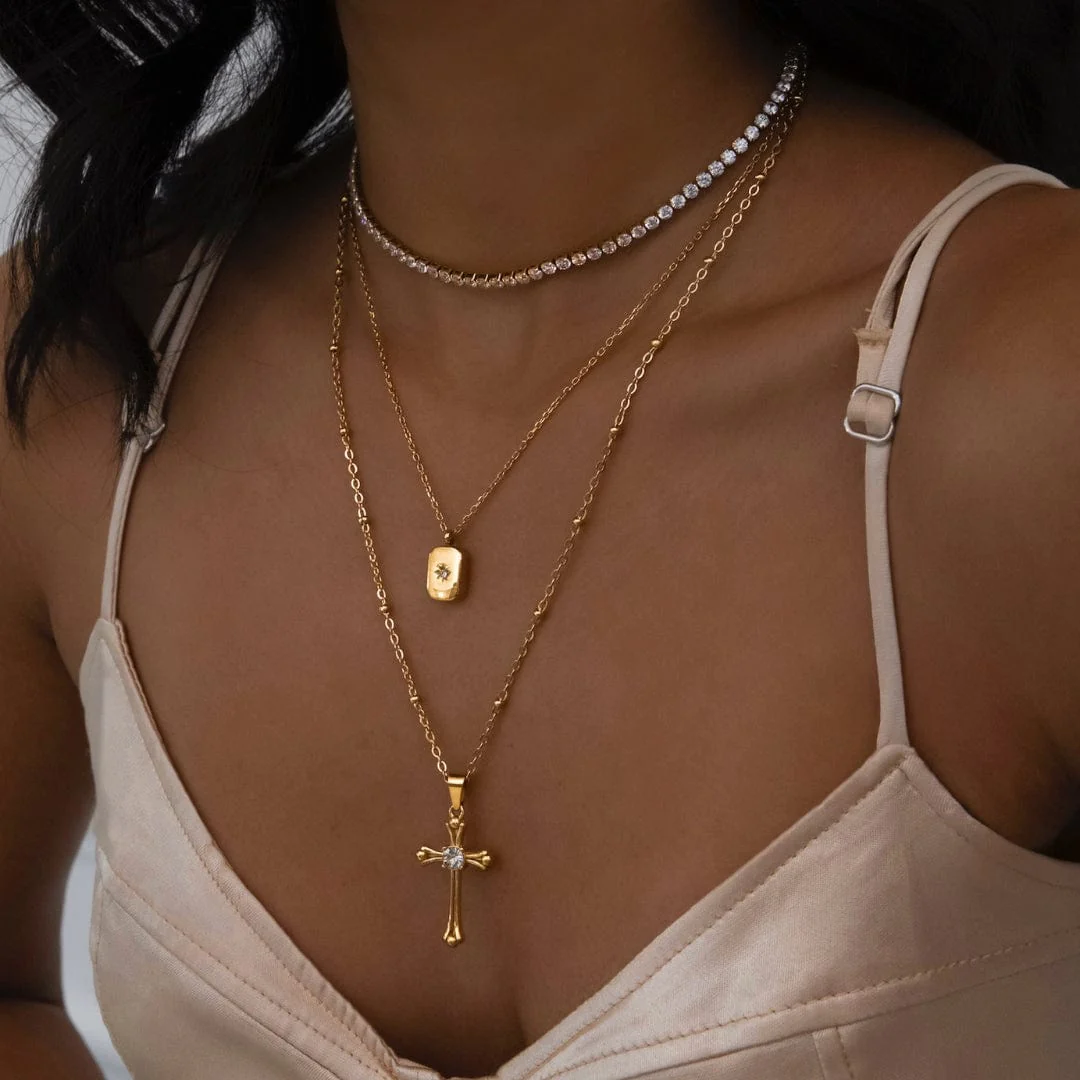 Antonella Cross Necklace - Image 3