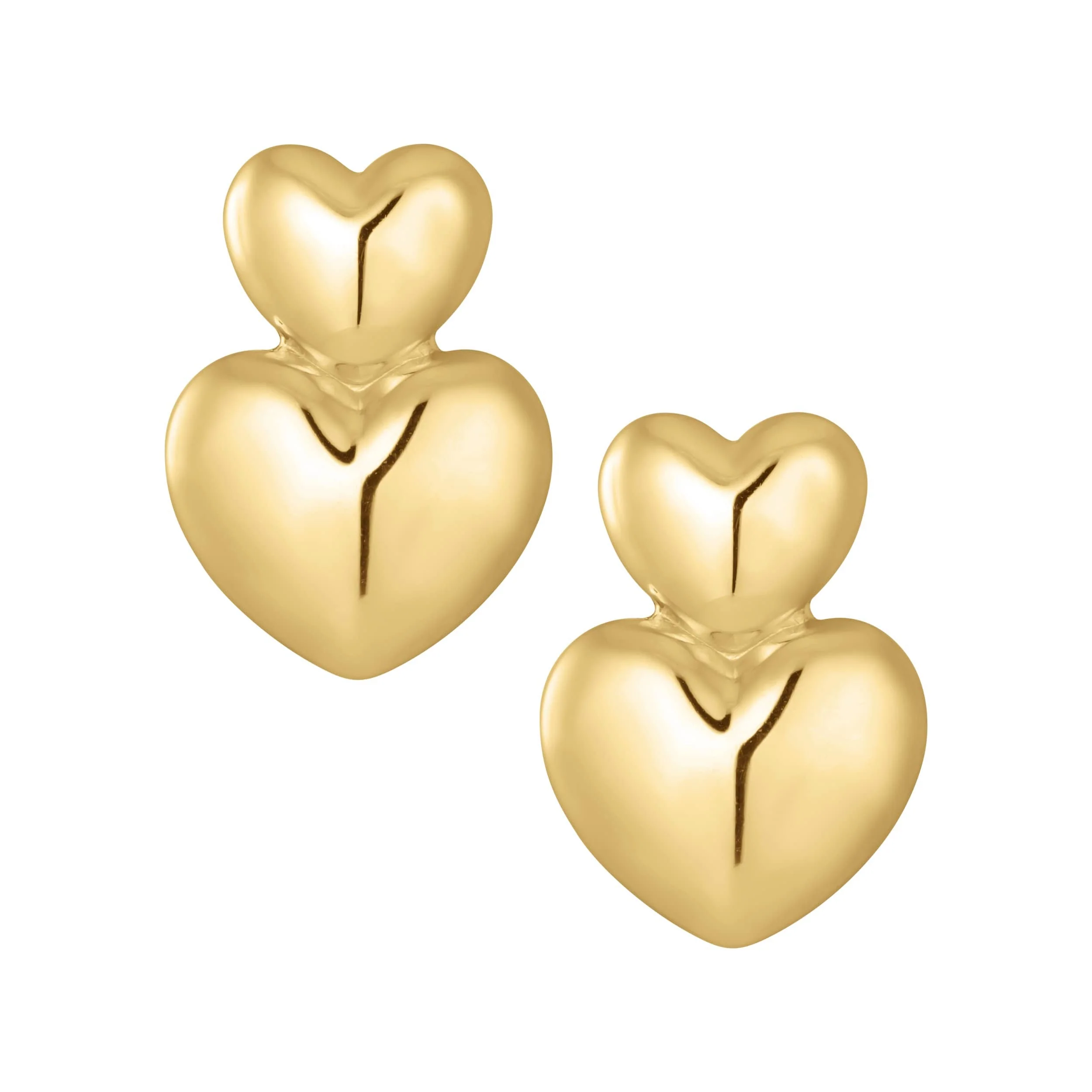 Balance Heart Stud Earrings - Image 3