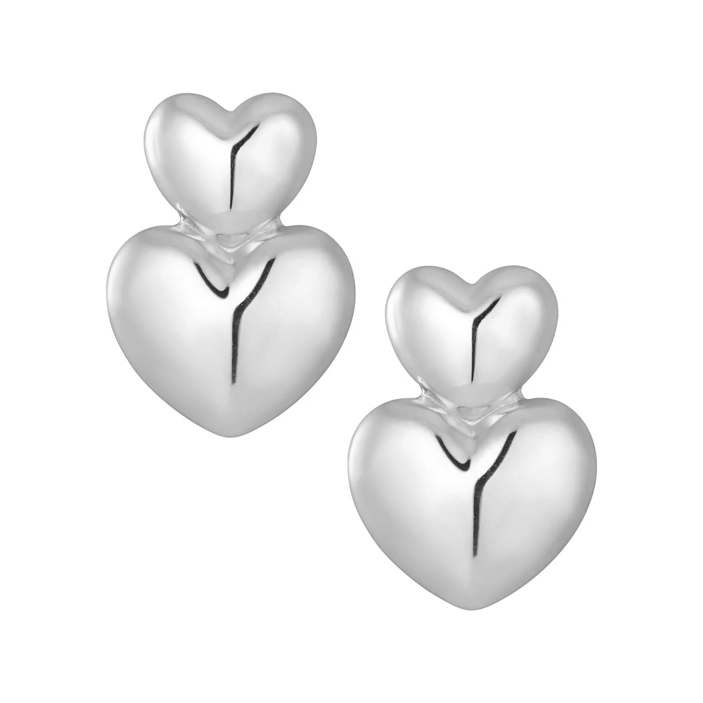 Balance Heart Stud Earrings - Image 4