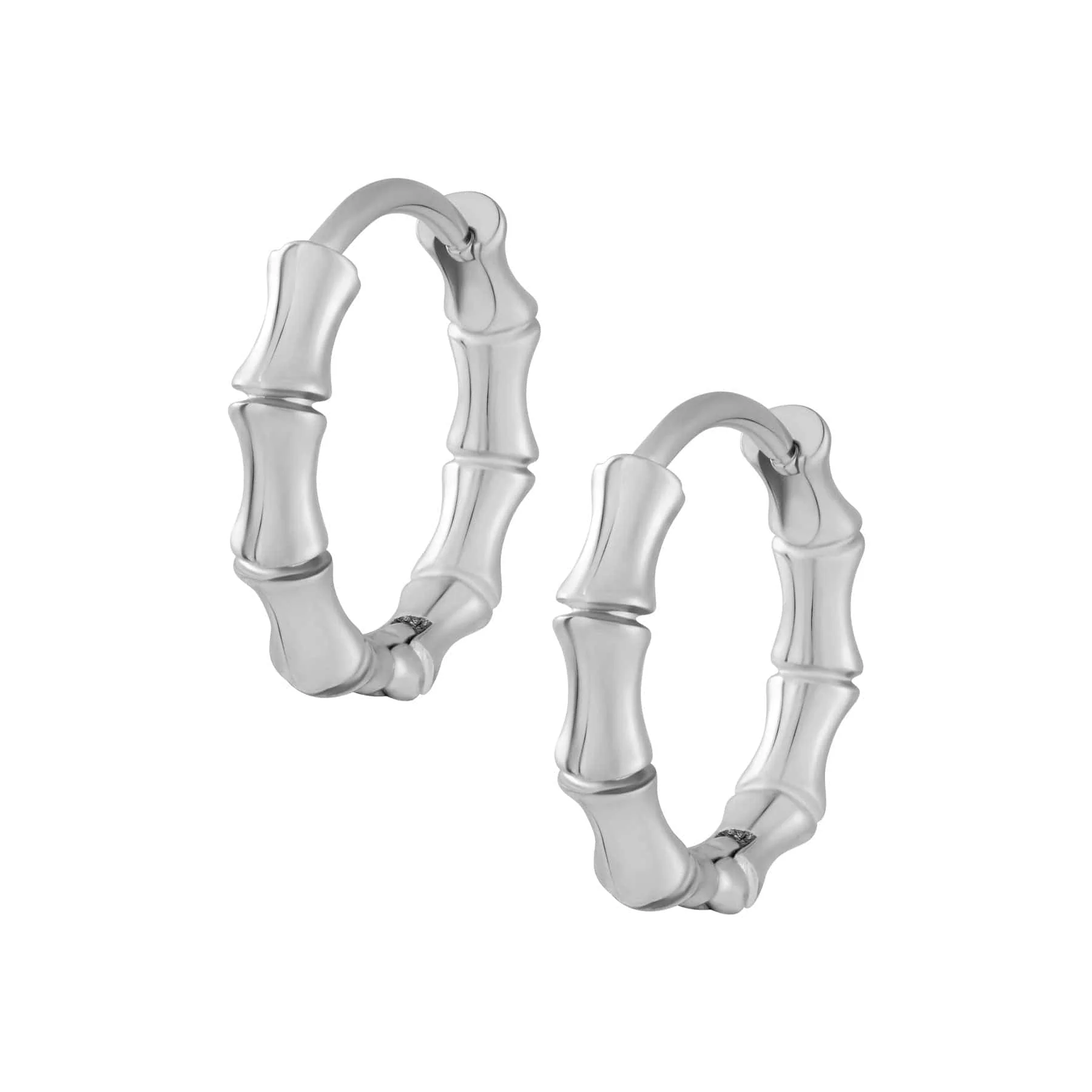 Bamboo Hoop Earrings - Image 3