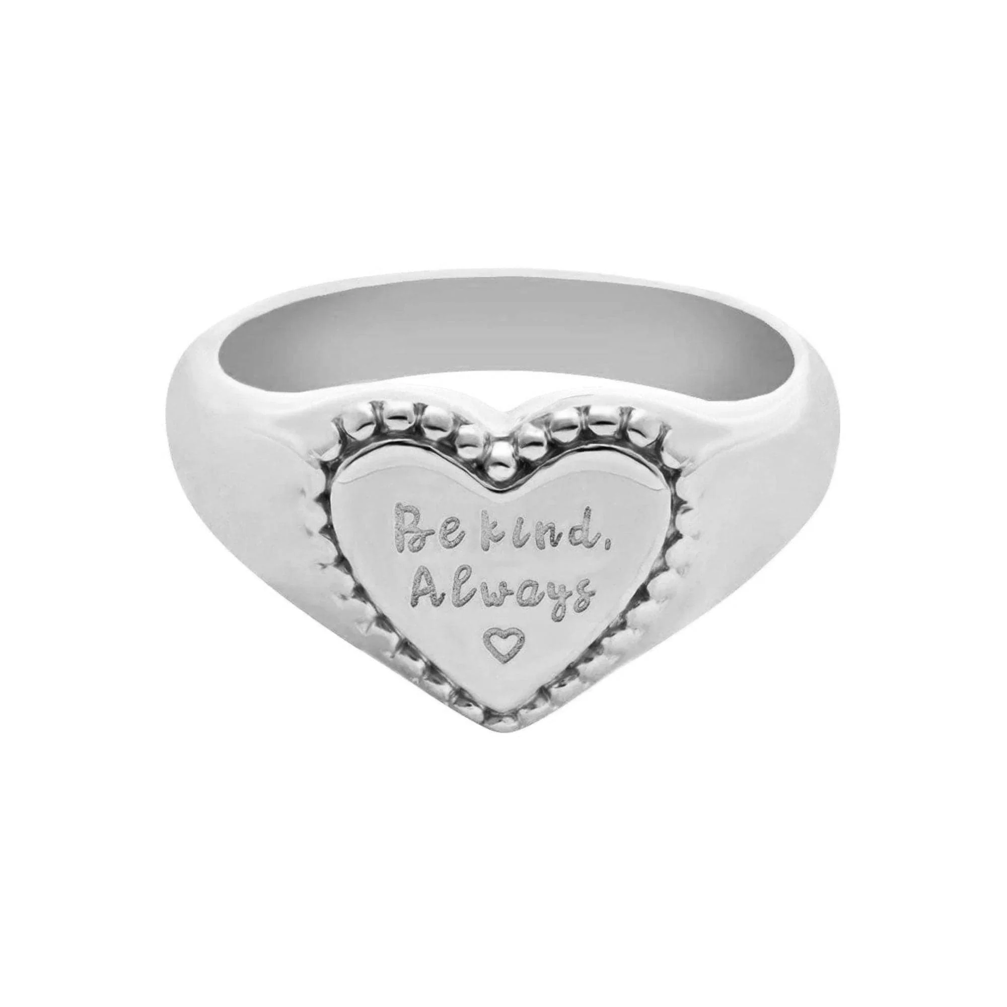 Be Kind Always Heart Signet Ring - Image 6