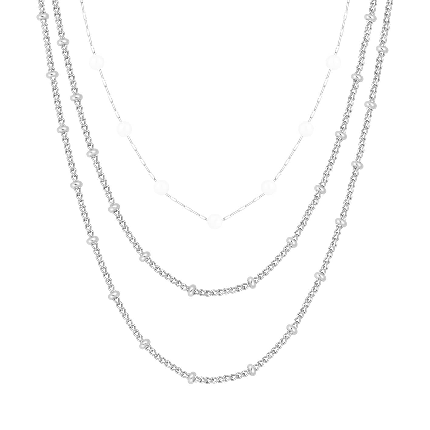 Blythe Layered Pearl Necklace - Image 5