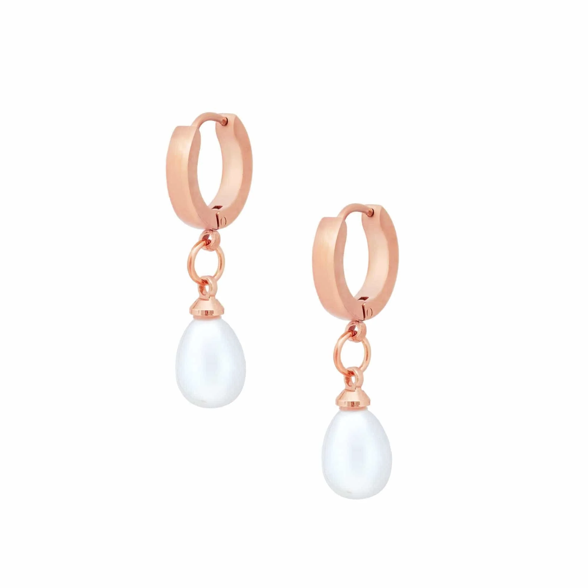 Chlo Pearl Hoop Earrings - Image 4