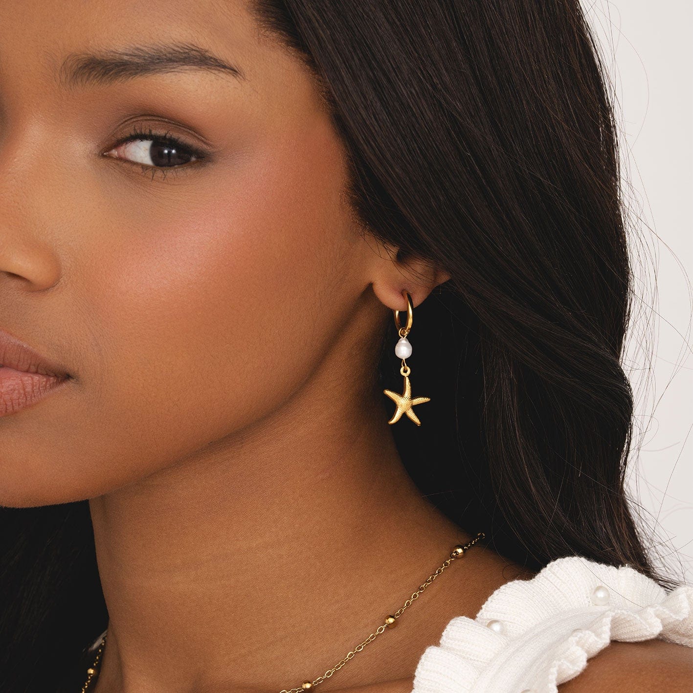 Colleen Starfish Hoop Earrings - Image 2
