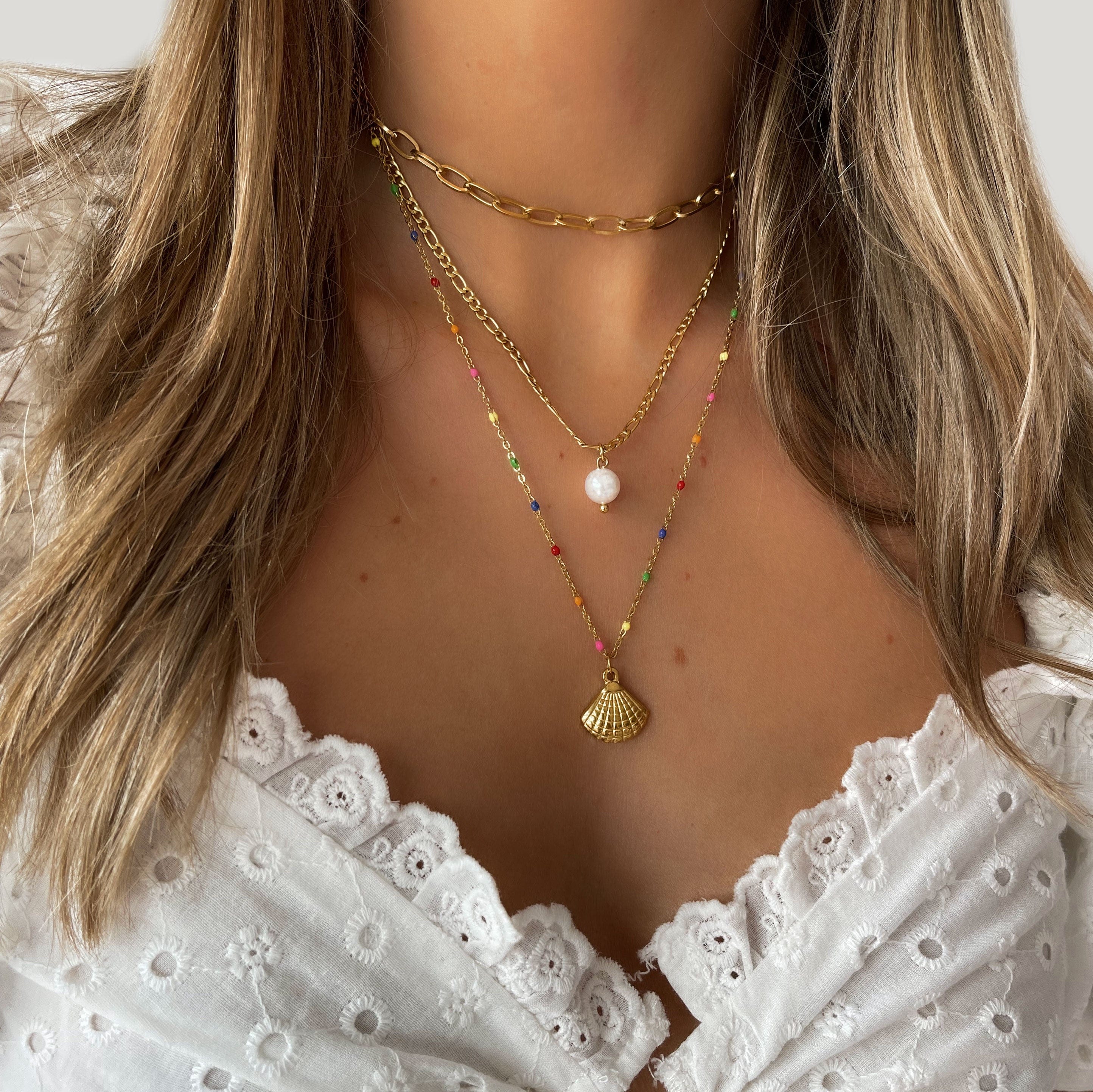 Confetti Pearl Layered Necklace - Image 3