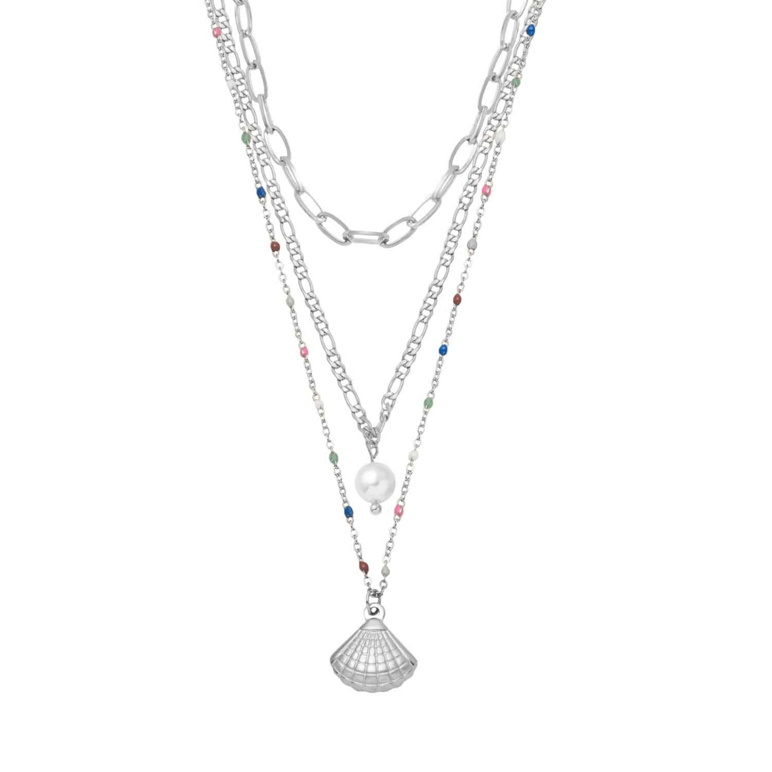 Confetti Pearl Layered Necklace - Image 4