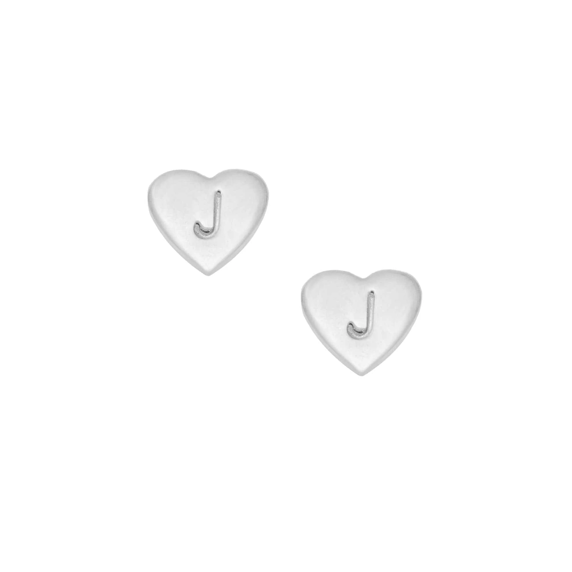 Dainty Heart Initial Earrings - Image 4