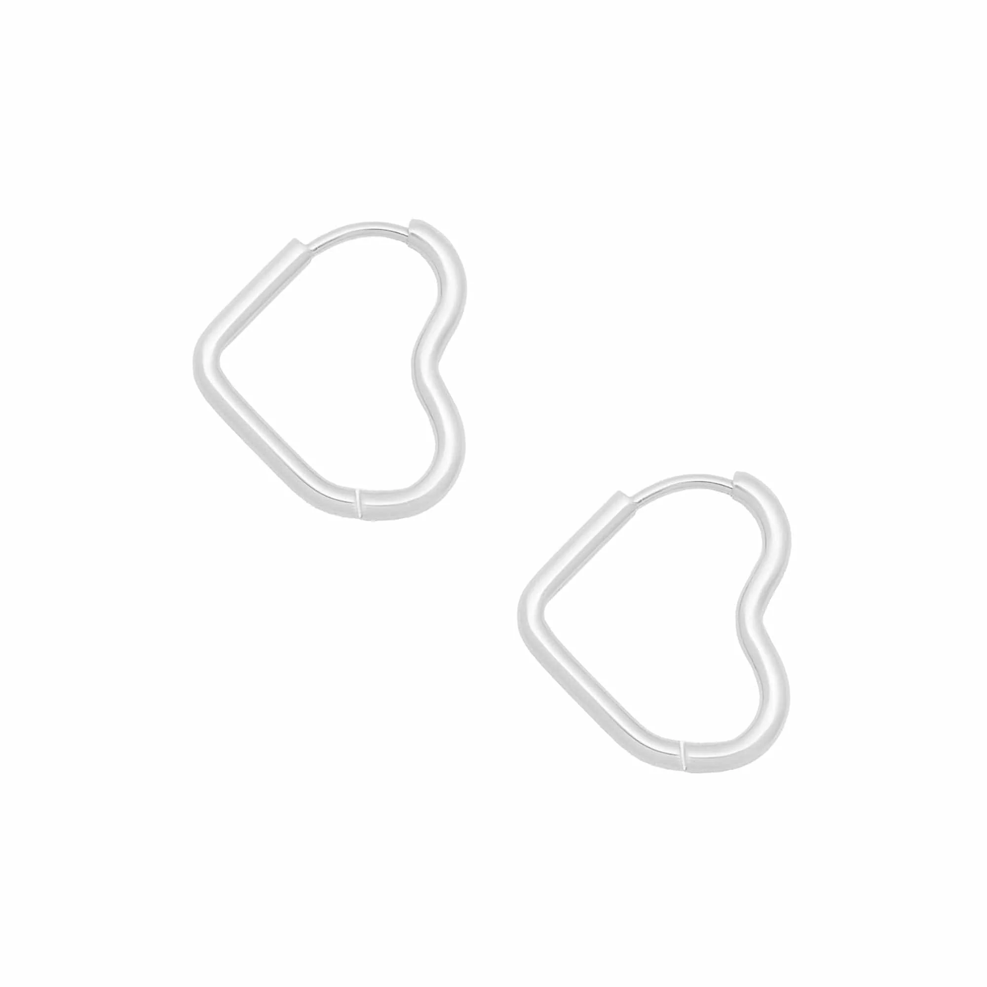 Dakota Heart Hoop Earrings - Image 4