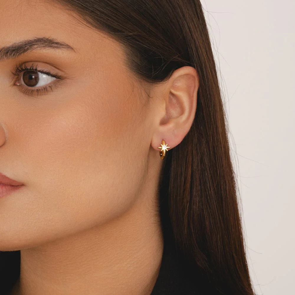 Deceive Star Hoop Earrings - Image 2
