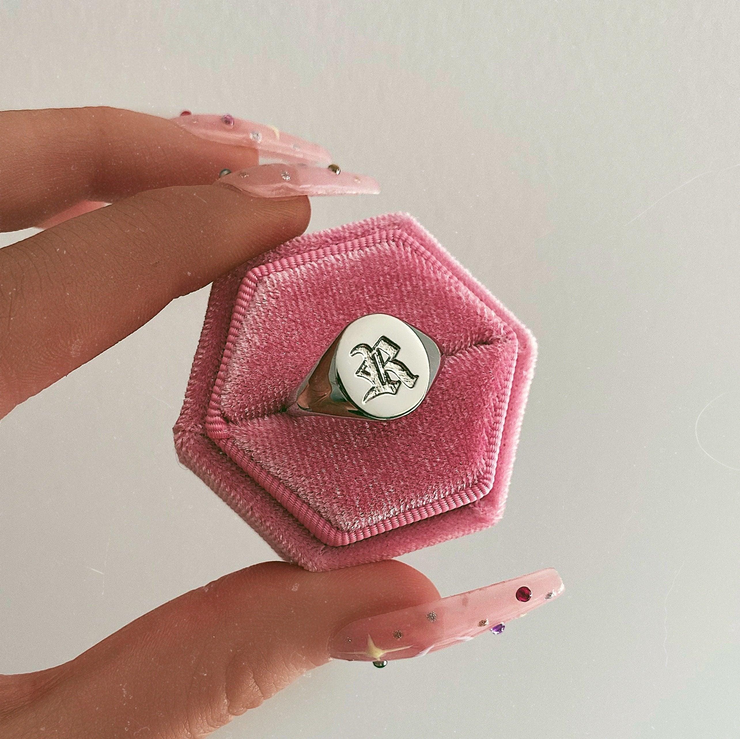 Dolce Initial Signet Ring Silver - Image 2