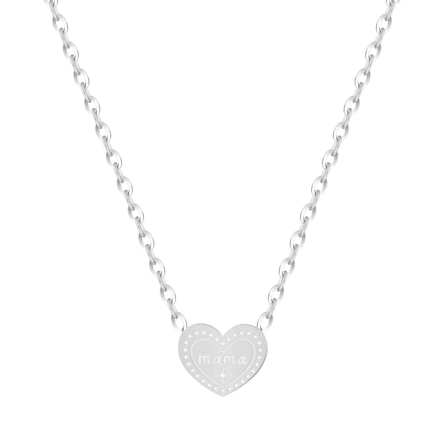 Engraved Mama Heart Necklace - Image 3