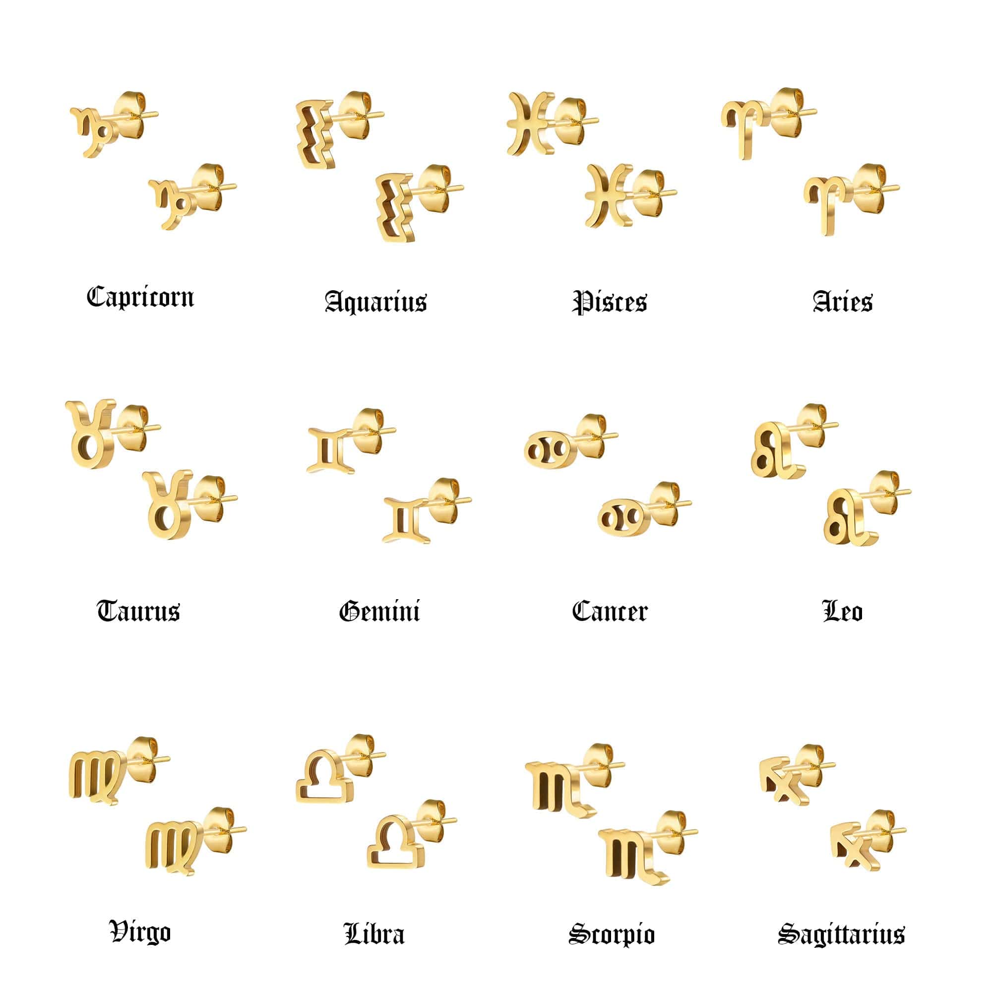Fate Zodiac Stud Earrings - Image 5