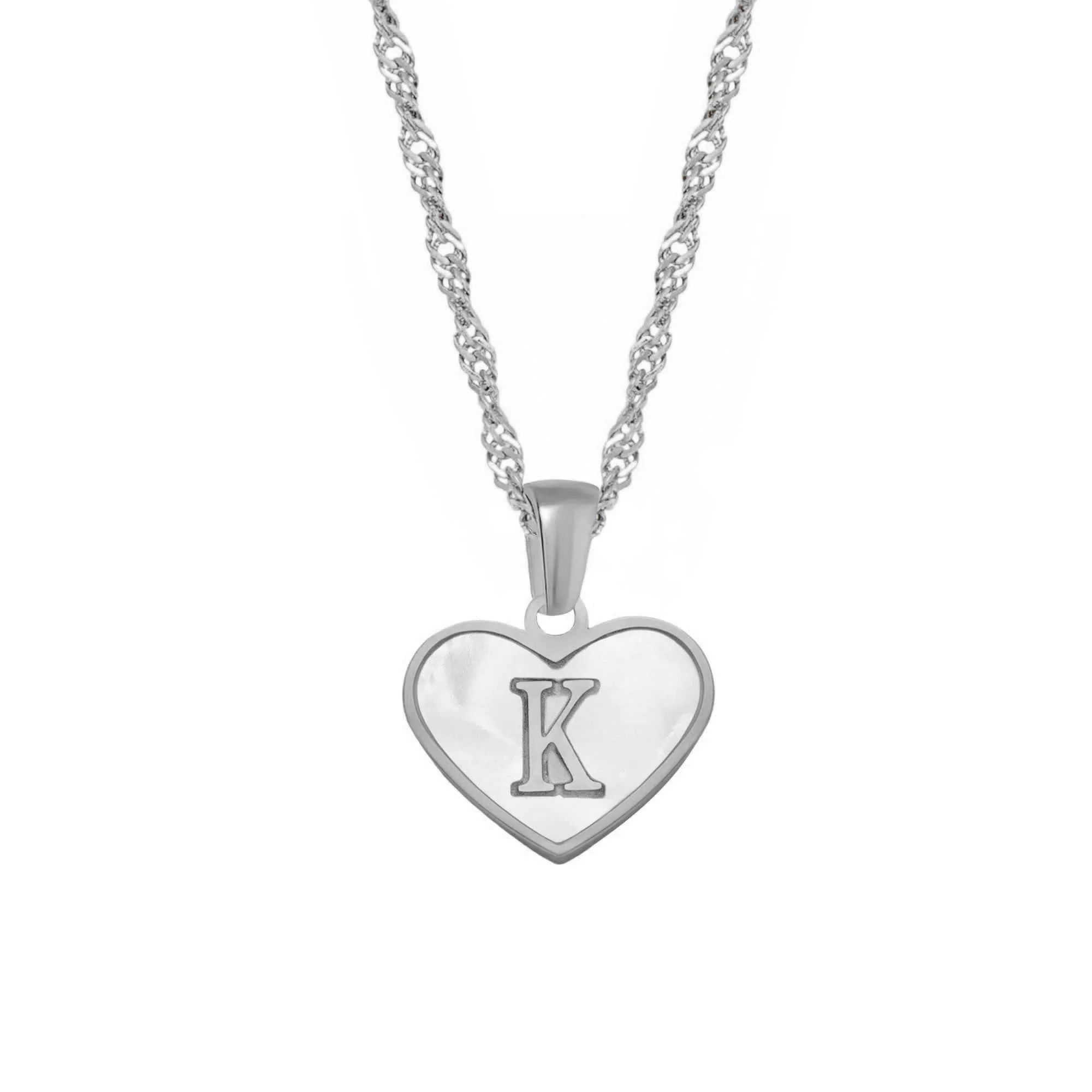 Fifi Heart Pearl Initial Necklace - Image 11