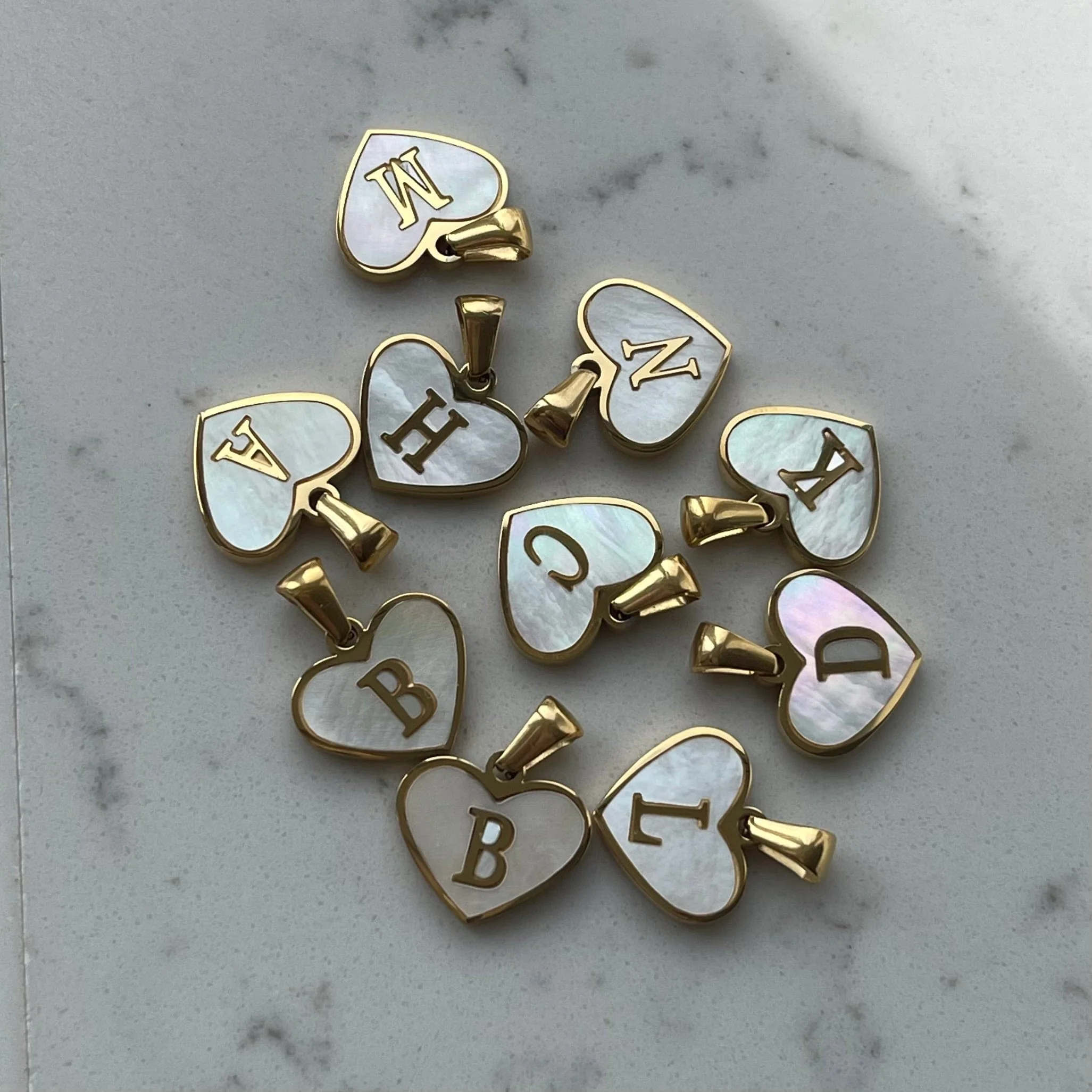 Fifi Heart Pearl Initial Necklace - Image 4