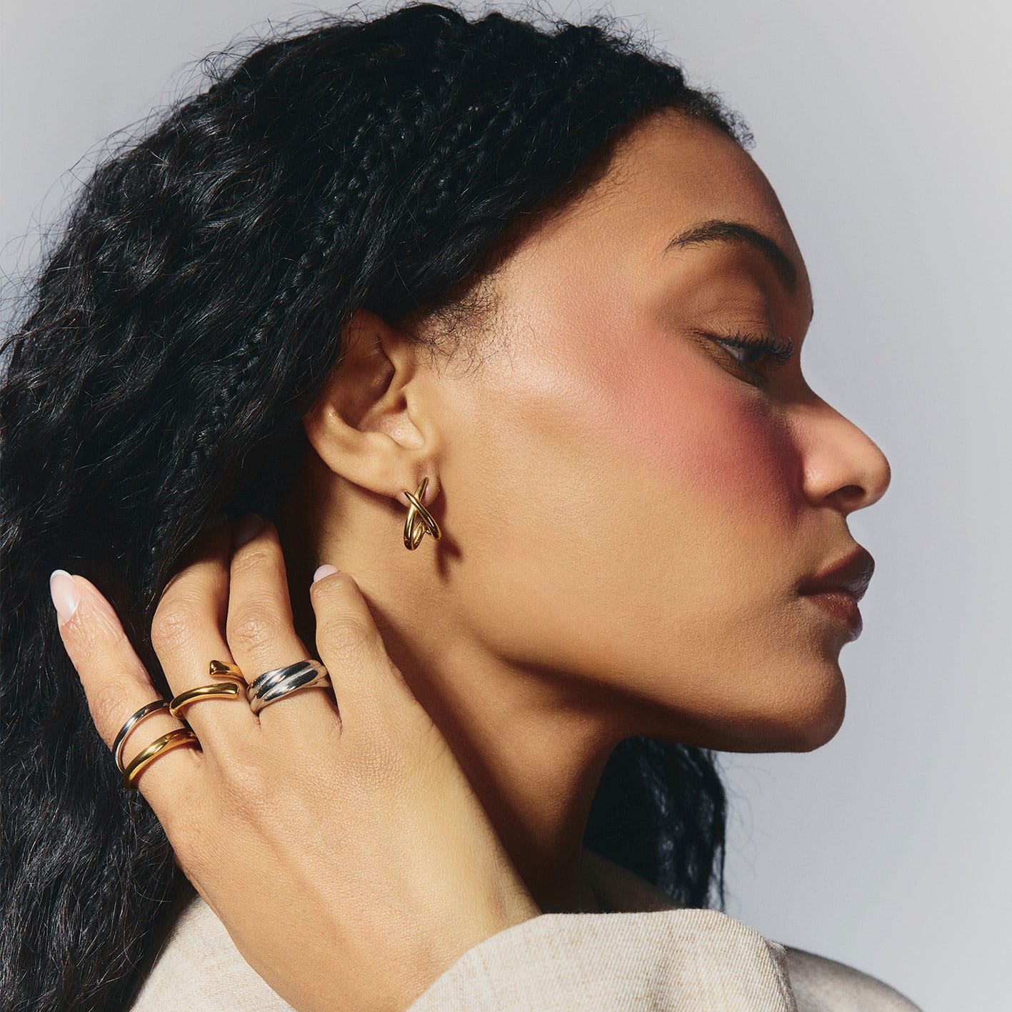 Fusion Hoop Earrings - Image 3