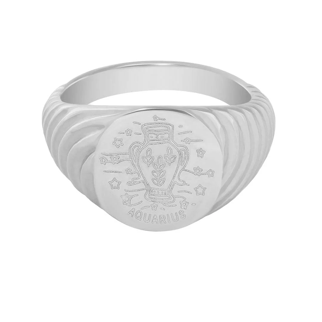 Galaxy Zodiac Signet Ring - Image 5