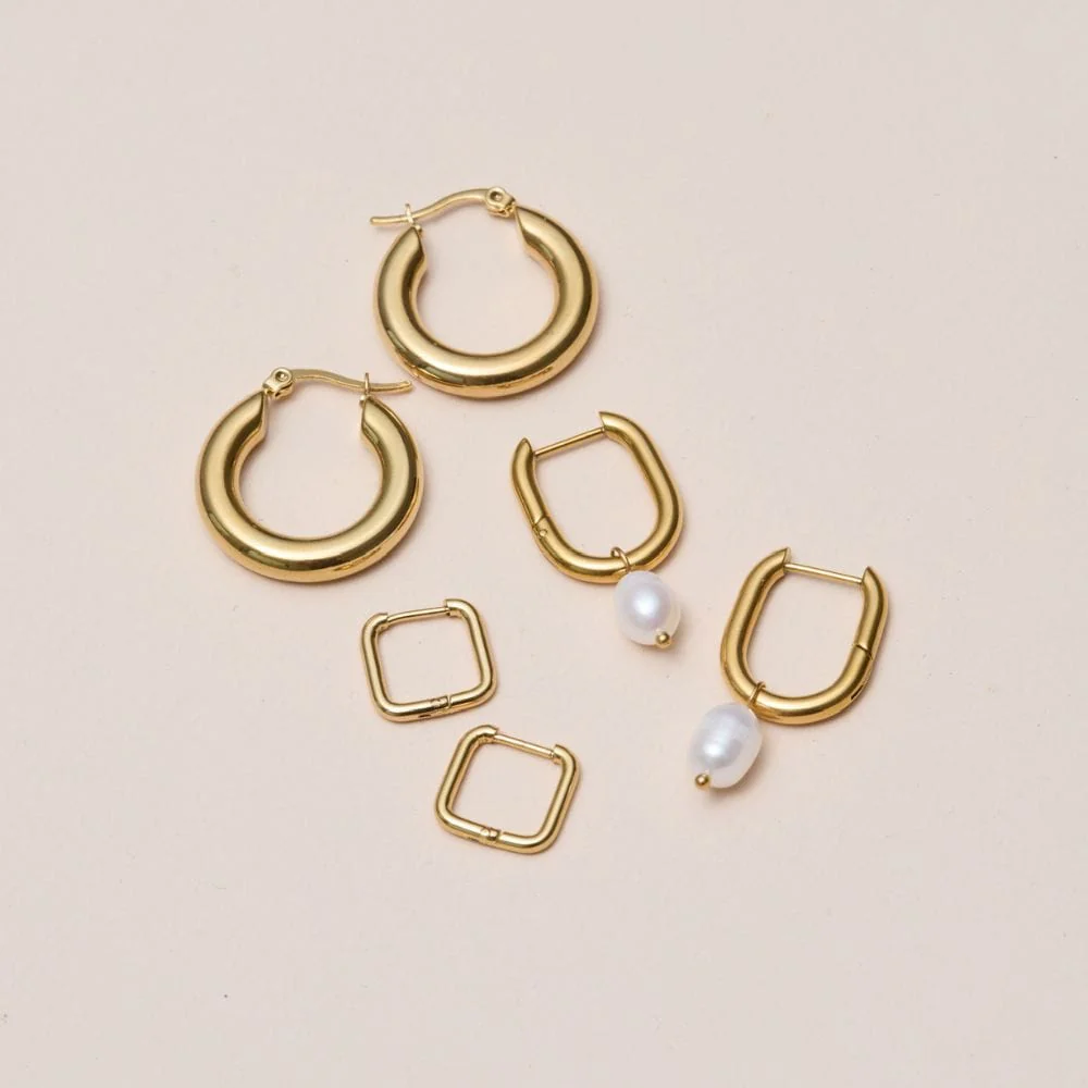 Bora Bora Pearl Hoop Earrings - Image 11