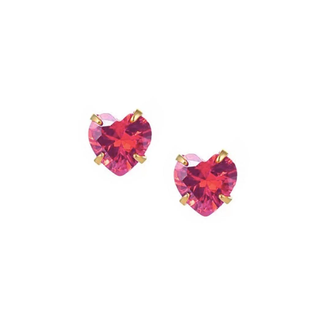 Heart Birthstone Earrings - Image 13