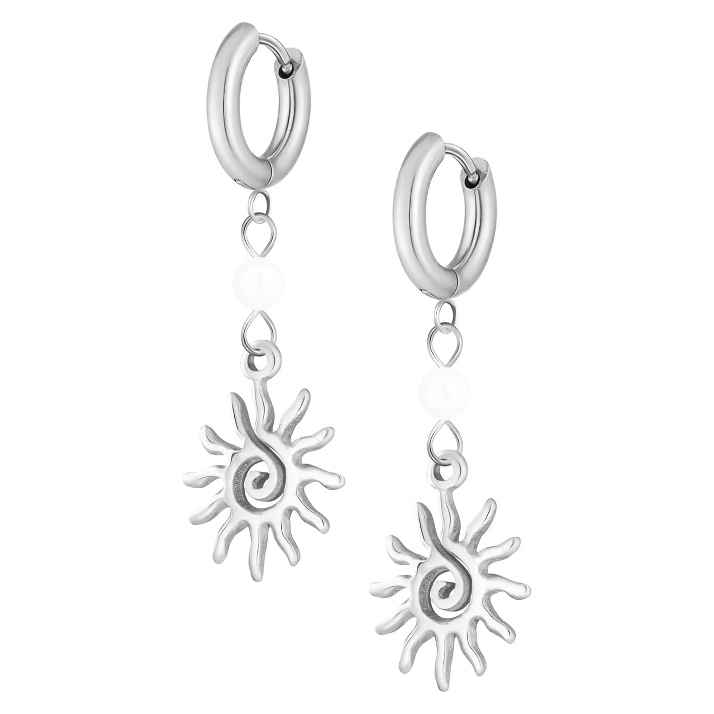 Ibiza Pearl Hoop Earrings - Image 6