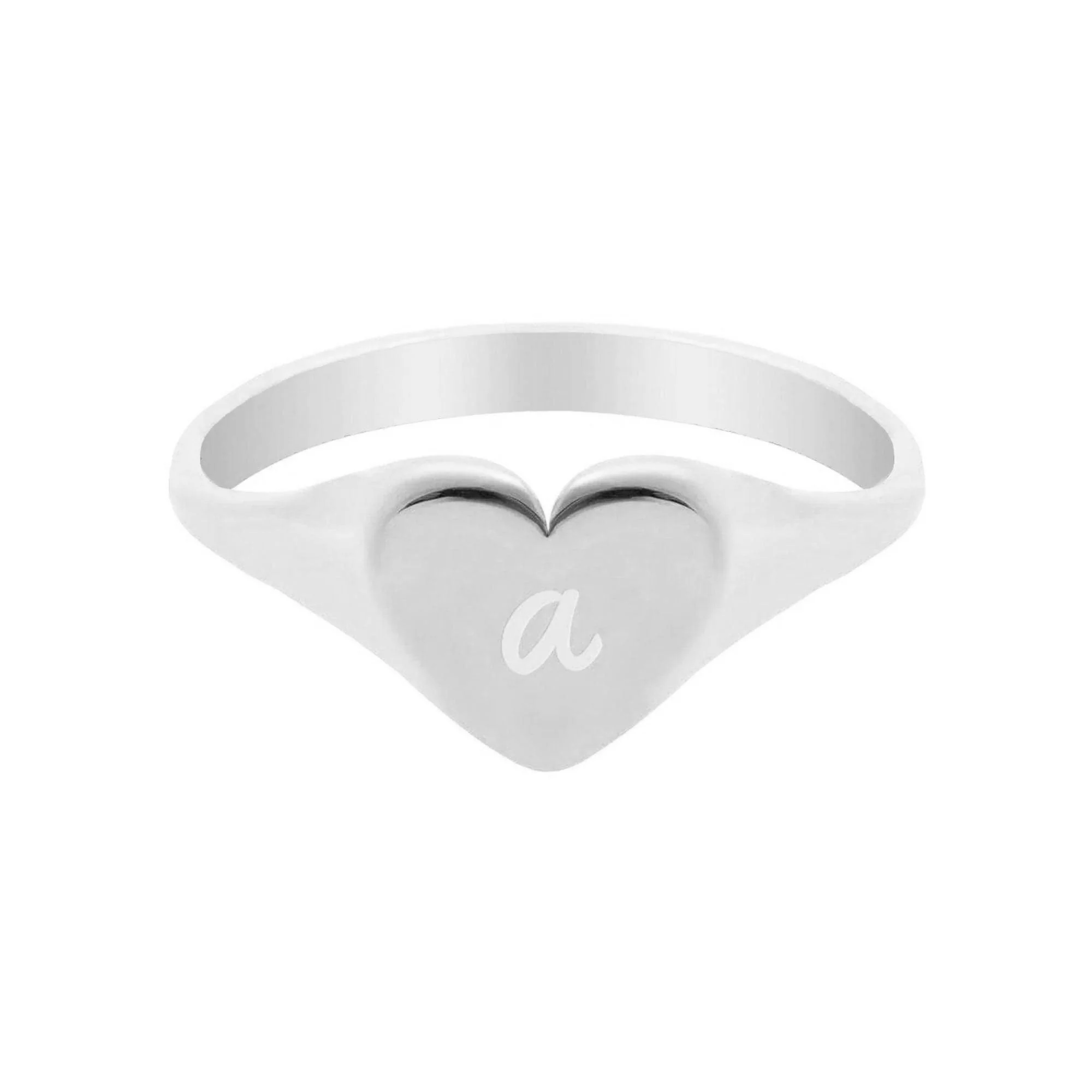 In My Heart Initial Signet Ring - Image 6