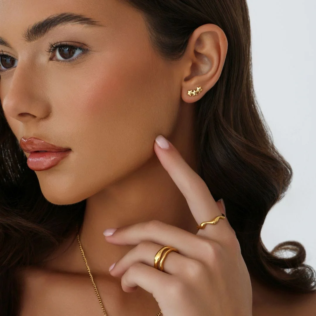 Interstellar Star Stud Earrings - Image 2
