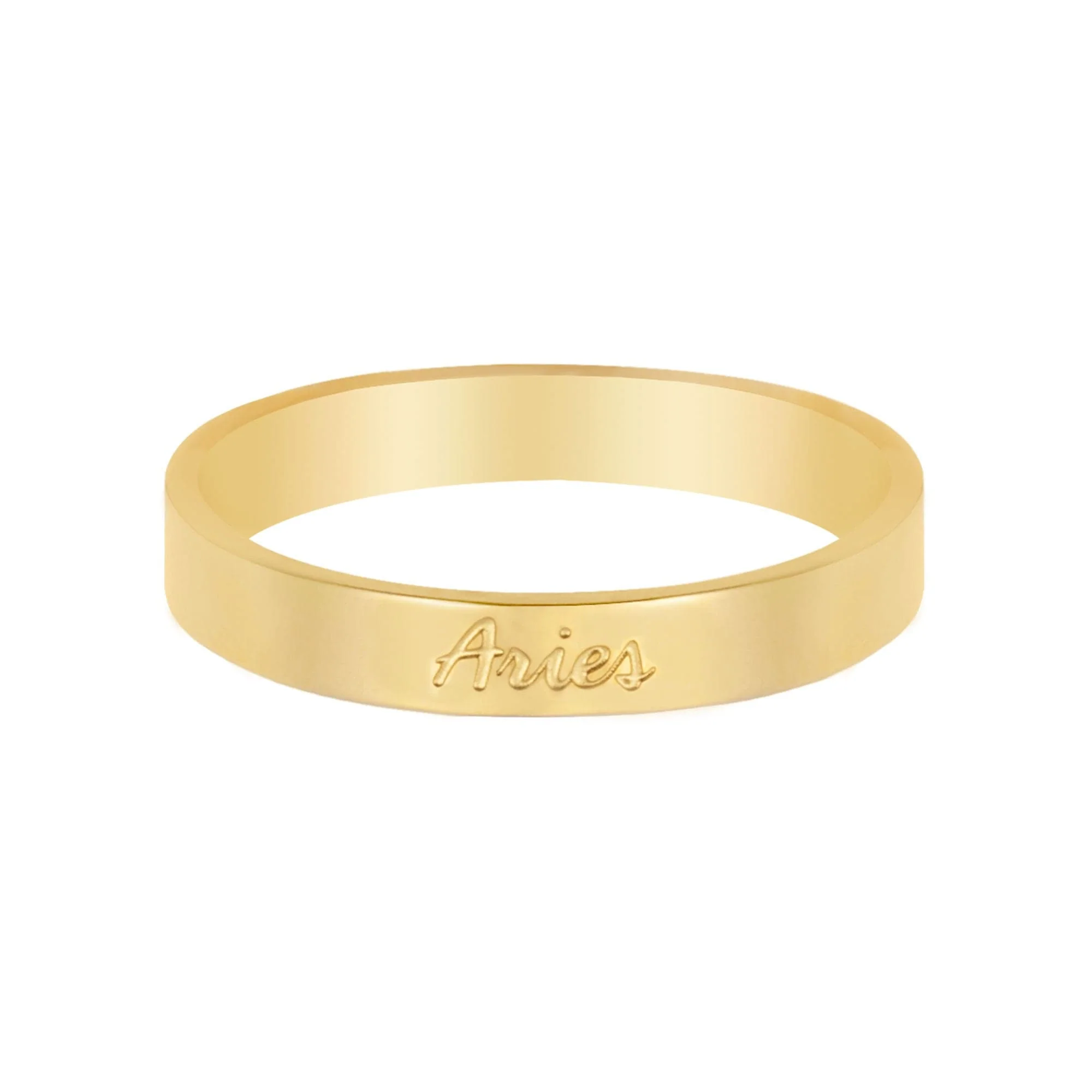 Italic Zodiac Ring Gold - Image 10