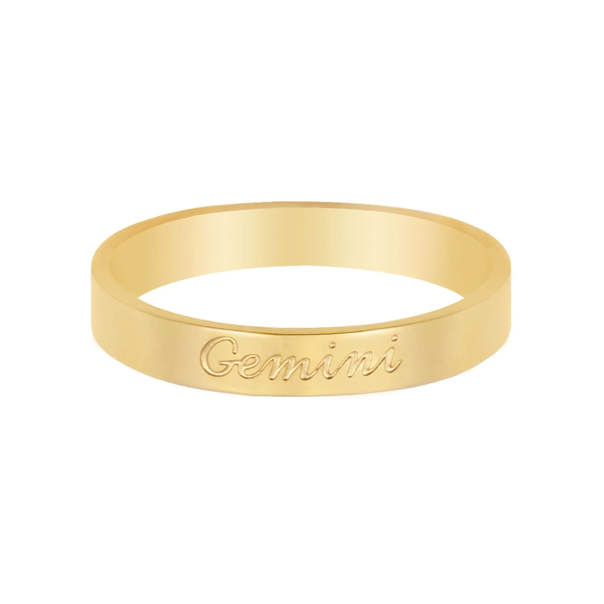 Italic Zodiac Ring Gold - Image 15