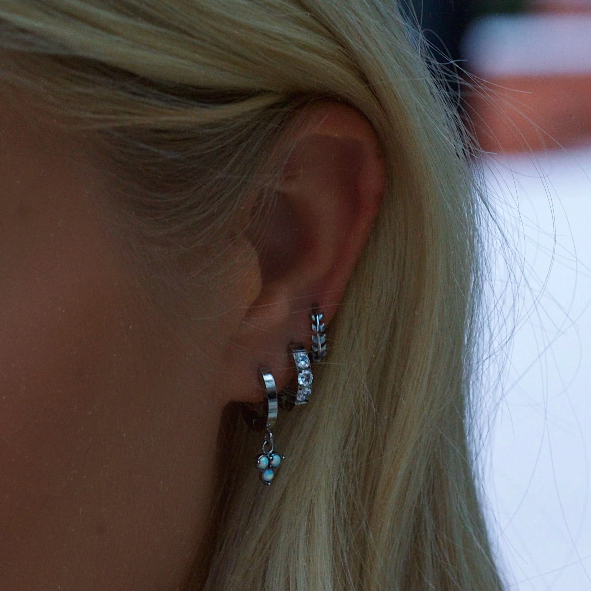 Jamille Opal Hoop Earrings - Image 5
