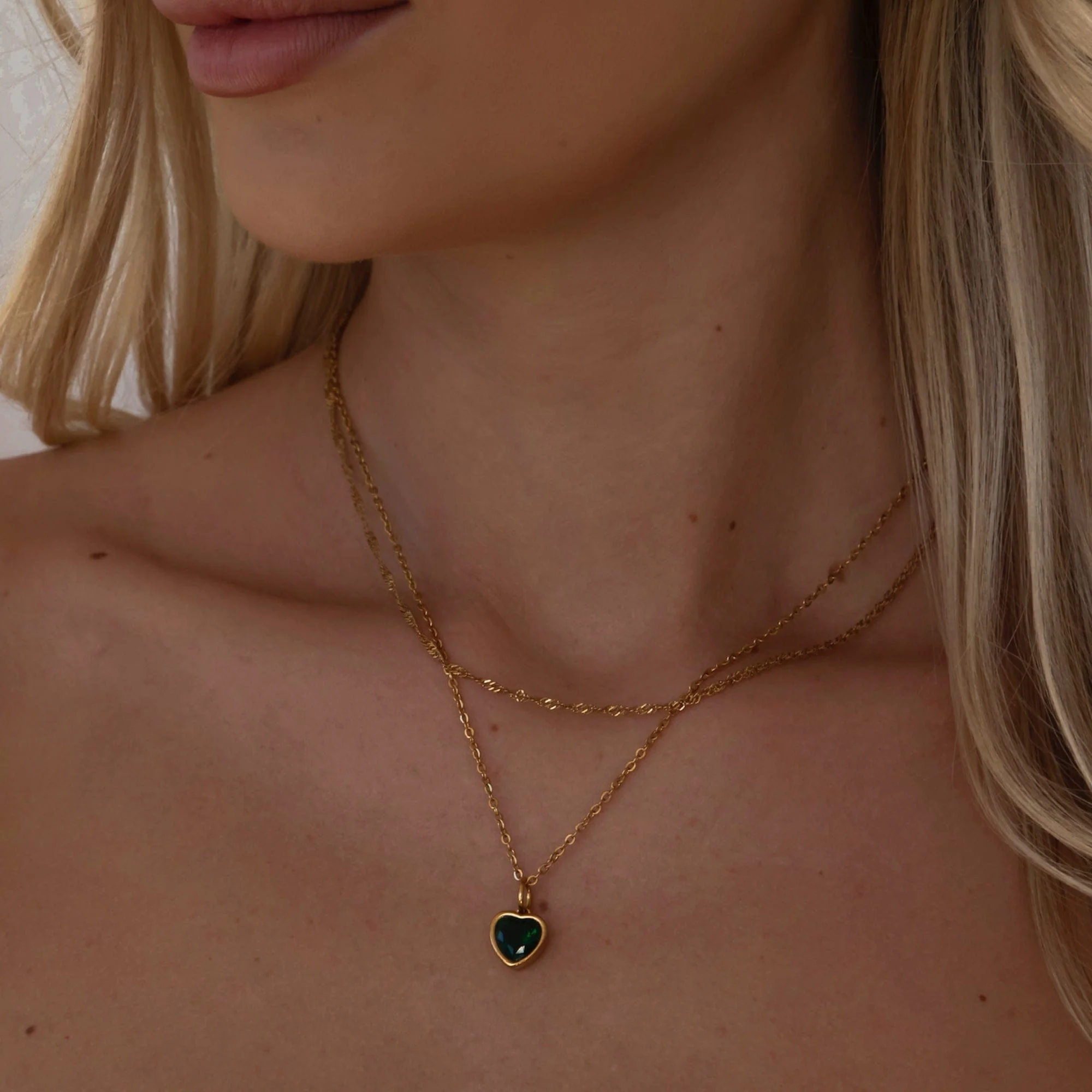 Love Heart Birthstone Necklace - Image 7