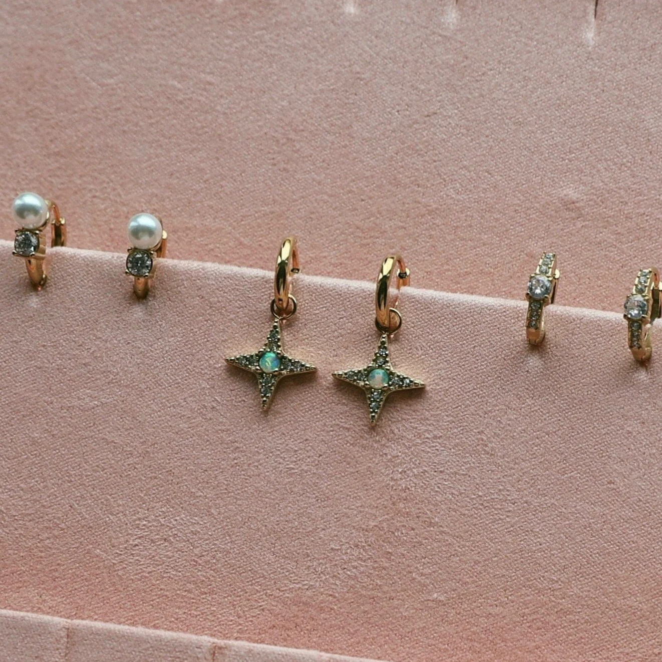 Madeline Pearl Hoop Earrings - Image 3