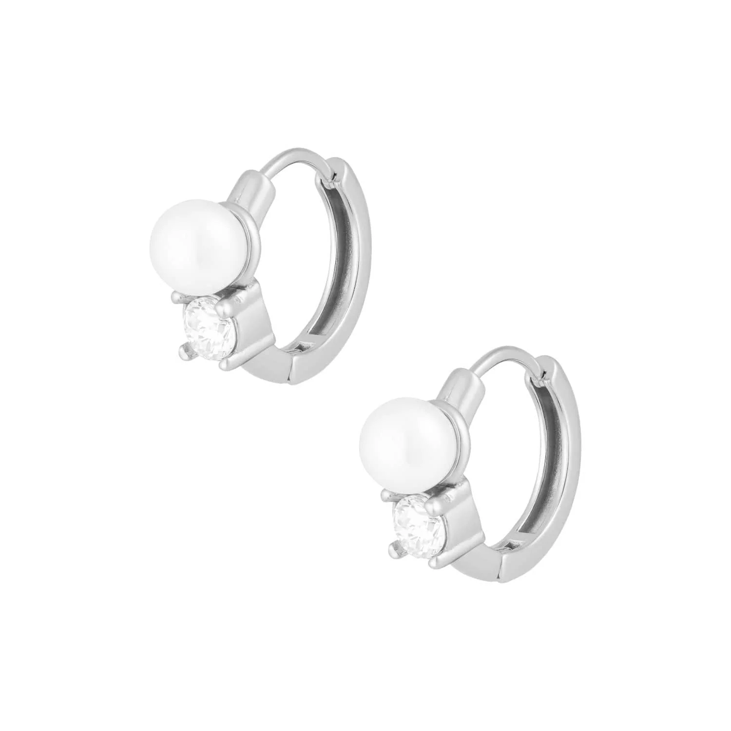 Madeline Pearl Hoop Earrings - Image 4