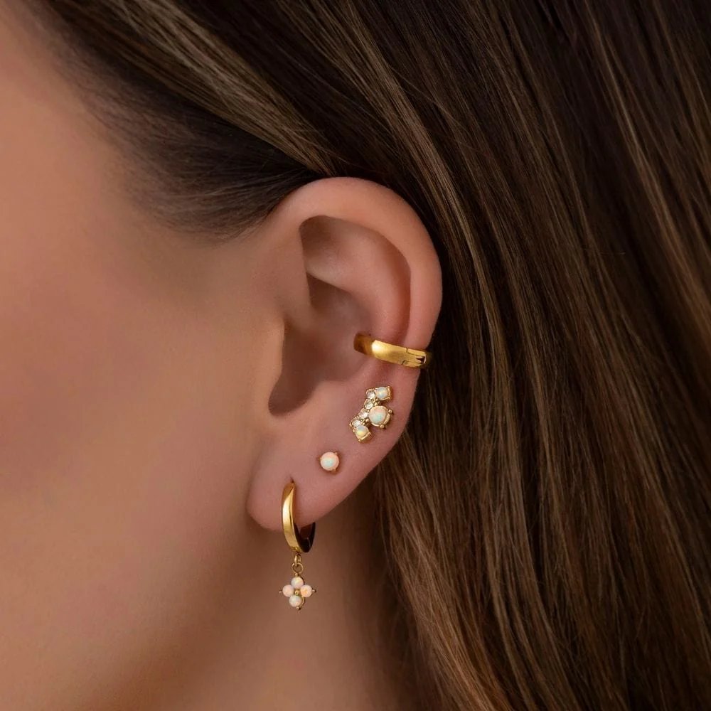 Milos Opal Hoop Earrings - Image 2