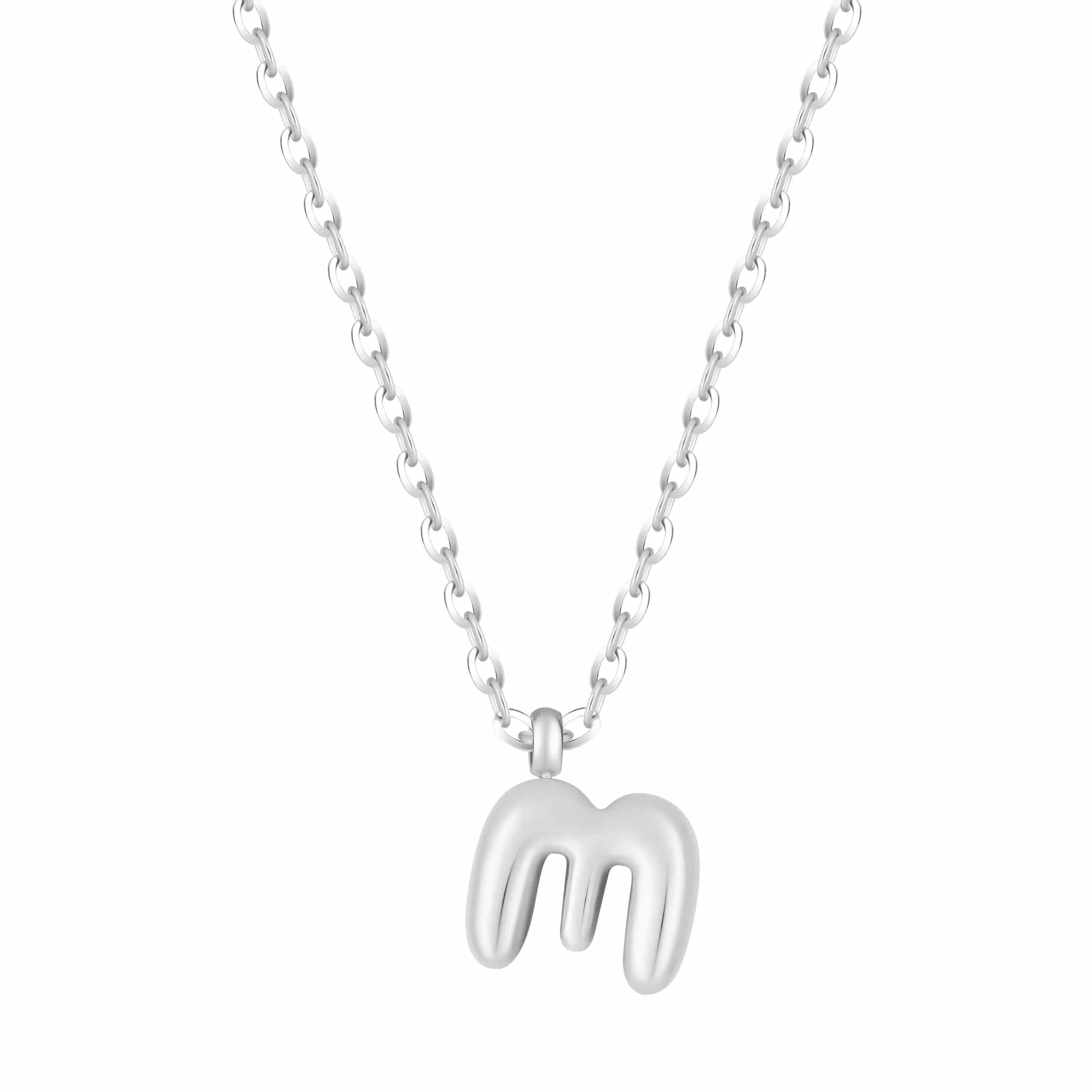 Mini Bubble Initial Necklace - Image 3