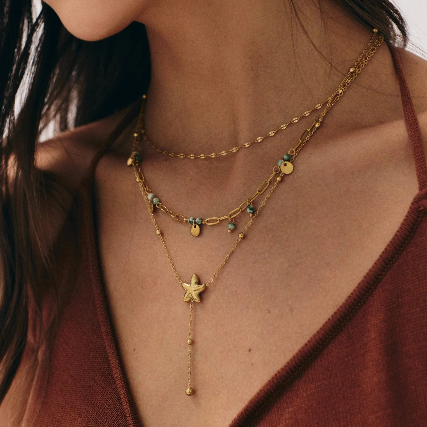 Mira Layered Necklace - Image 2
