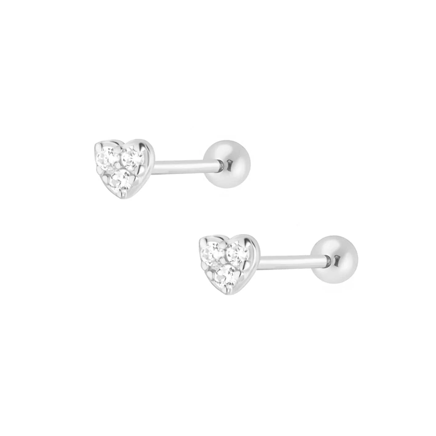 Monica Heart Stud Earrings - Image 4