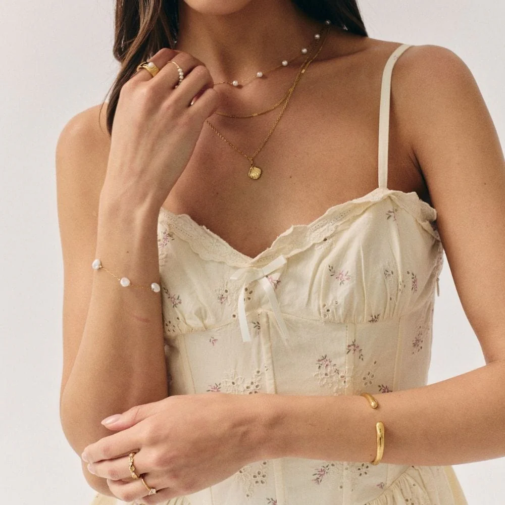 Oasis Pearl Shell Layered Necklace - Image 9