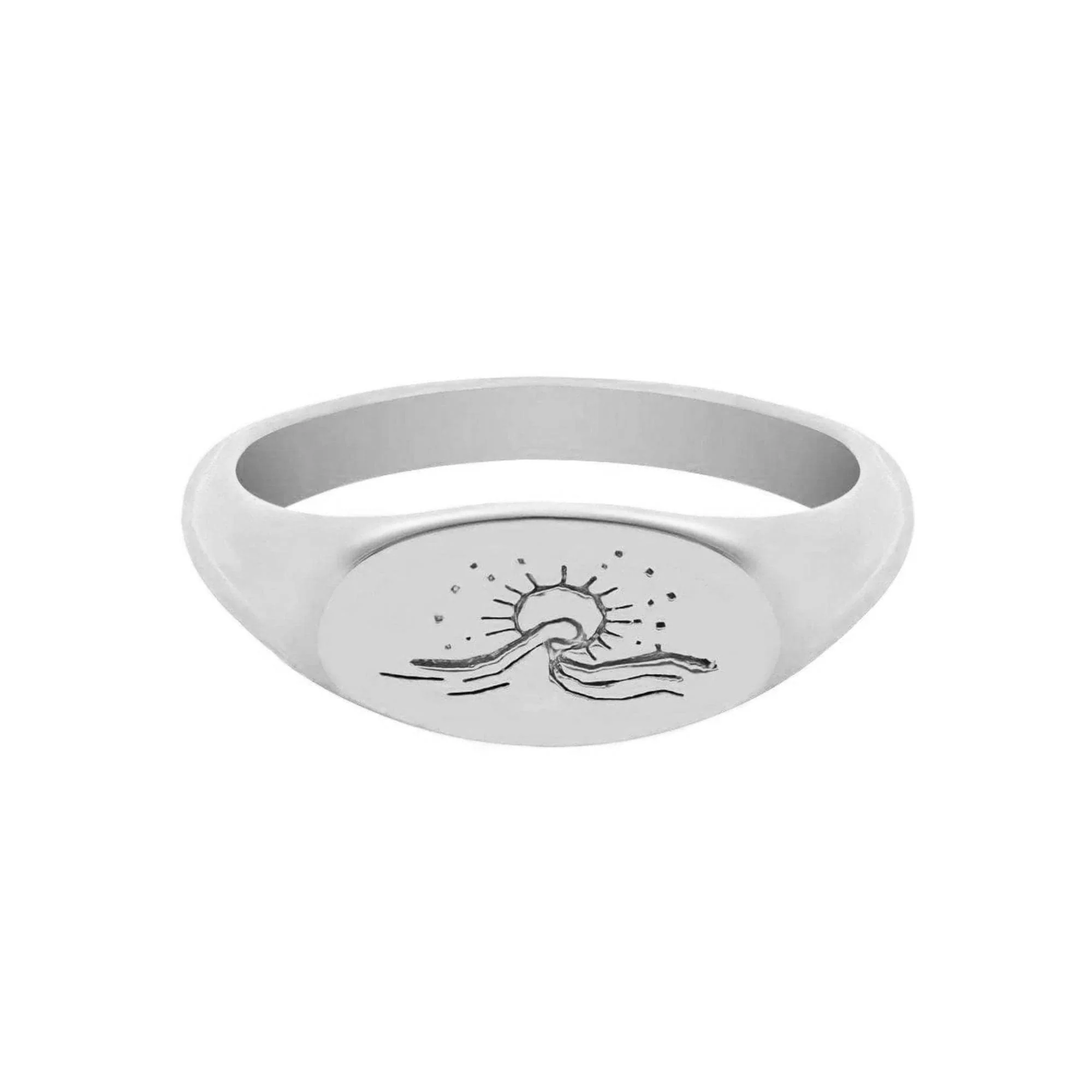 Ocean Waves Signet Ring - Image 7