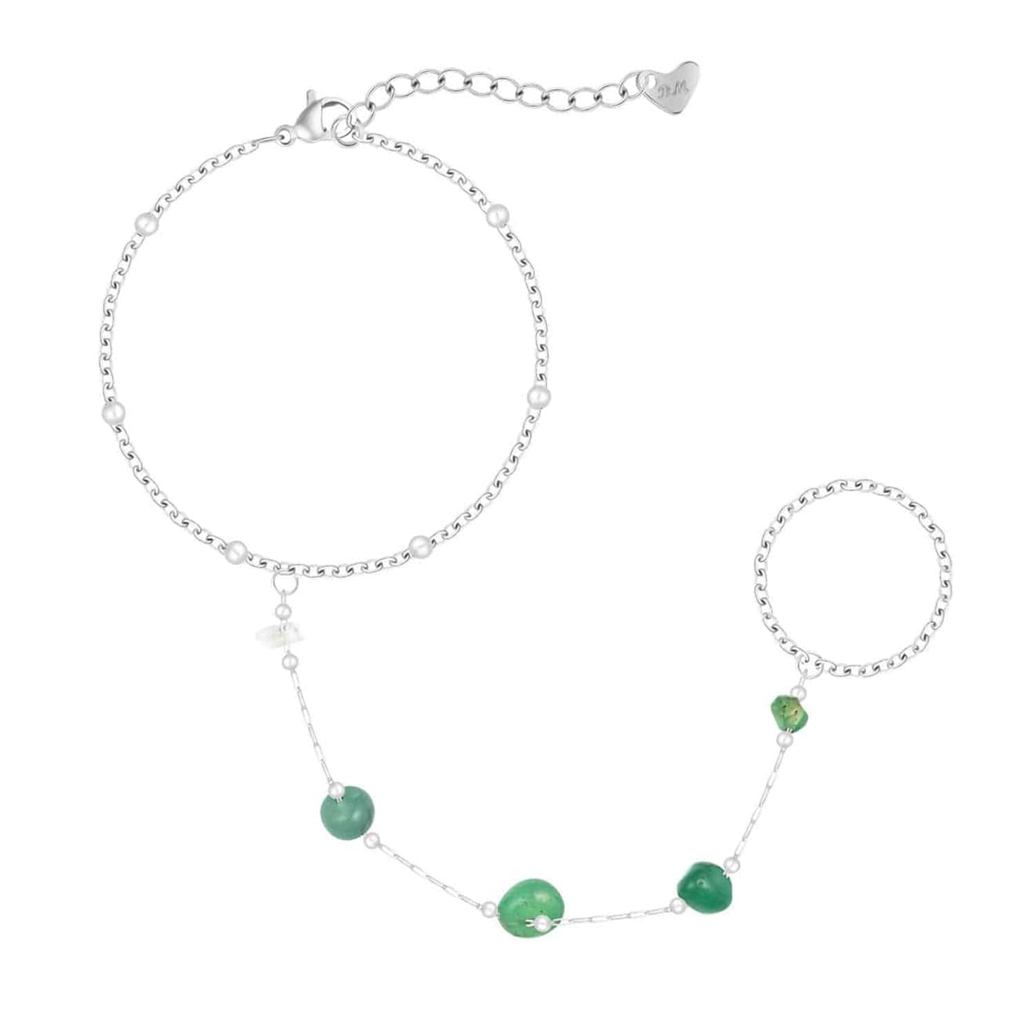 Olive Hand Chain Bracelet - Image 4