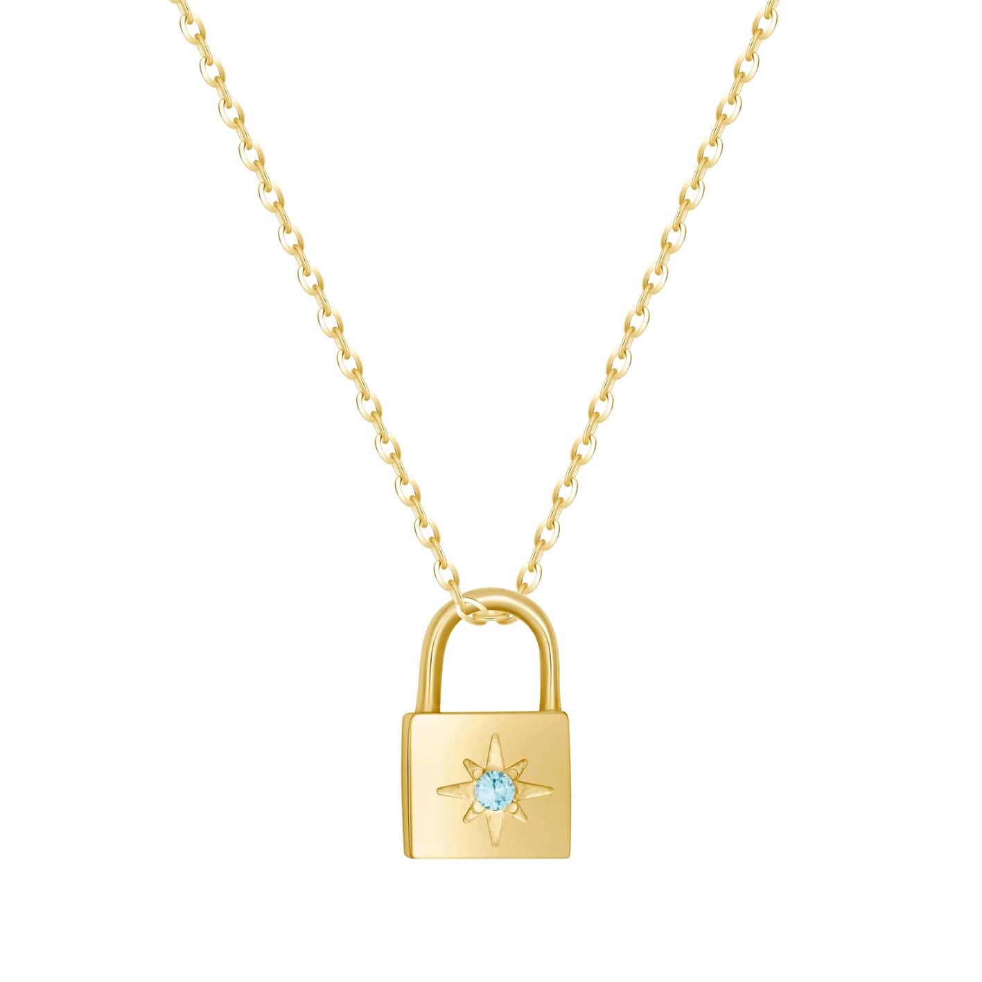 Padlock Birthstone Necklace - Image 10