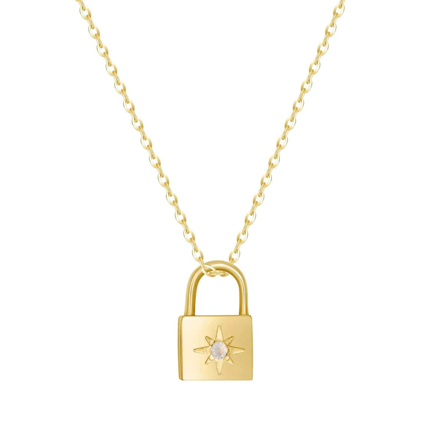 Padlock Birthstone Necklace - Image 13