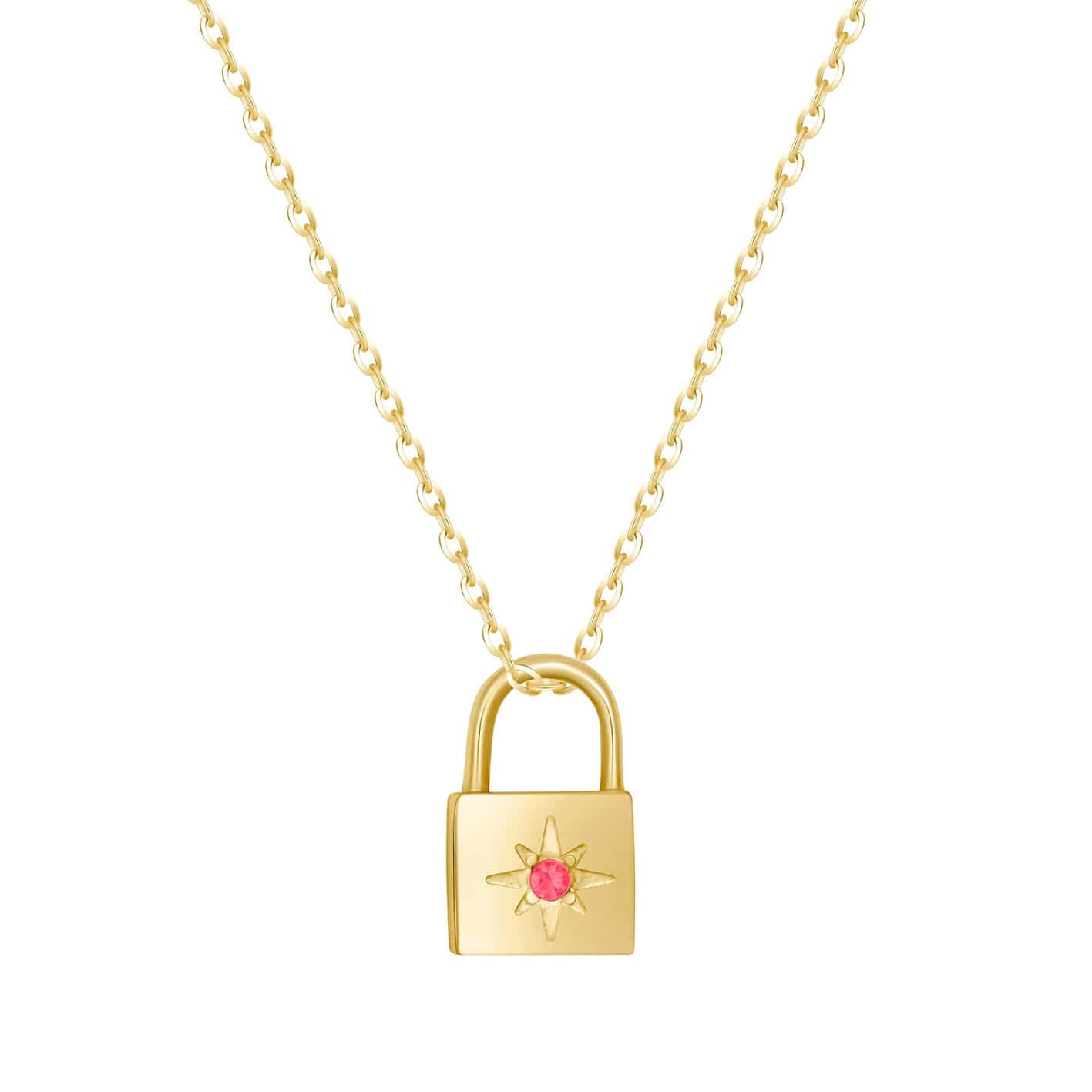 Padlock Birthstone Necklace - Image 14