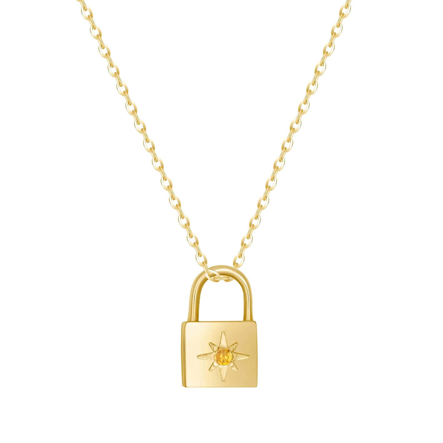 Padlock Birthstone Necklace - Image 18