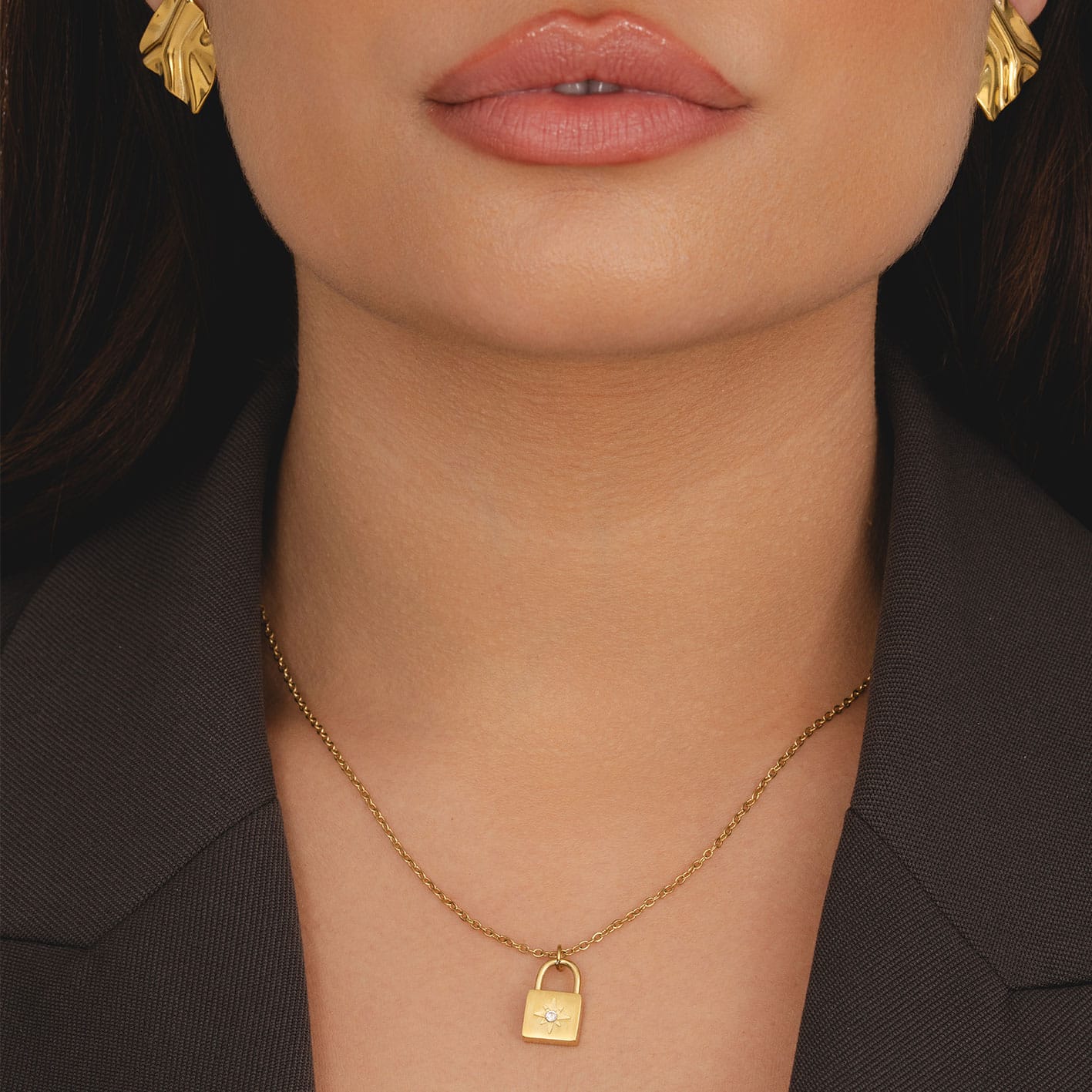 Padlock Birthstone Necklace - Image 2