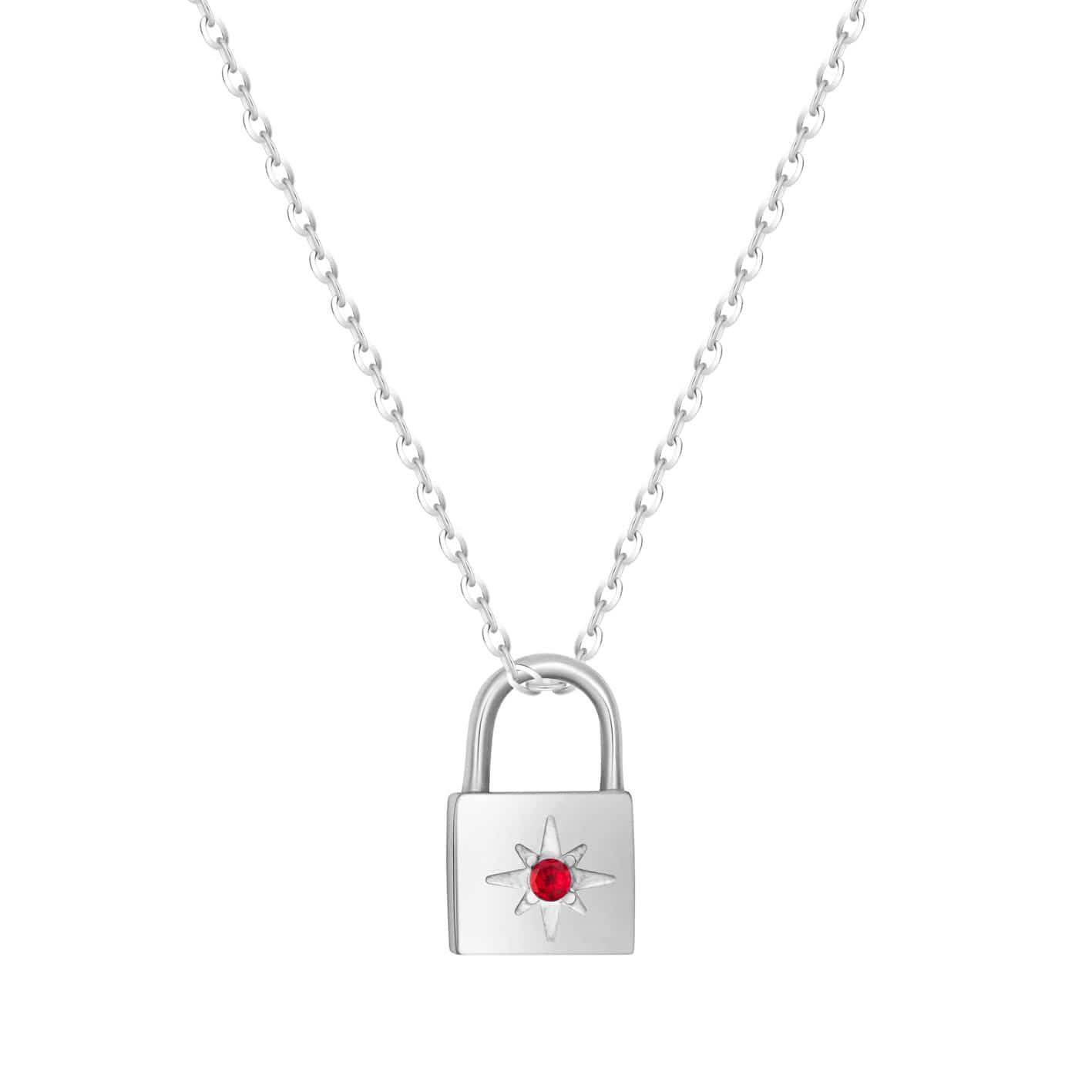 Padlock Birthstone Necklace - Image 20