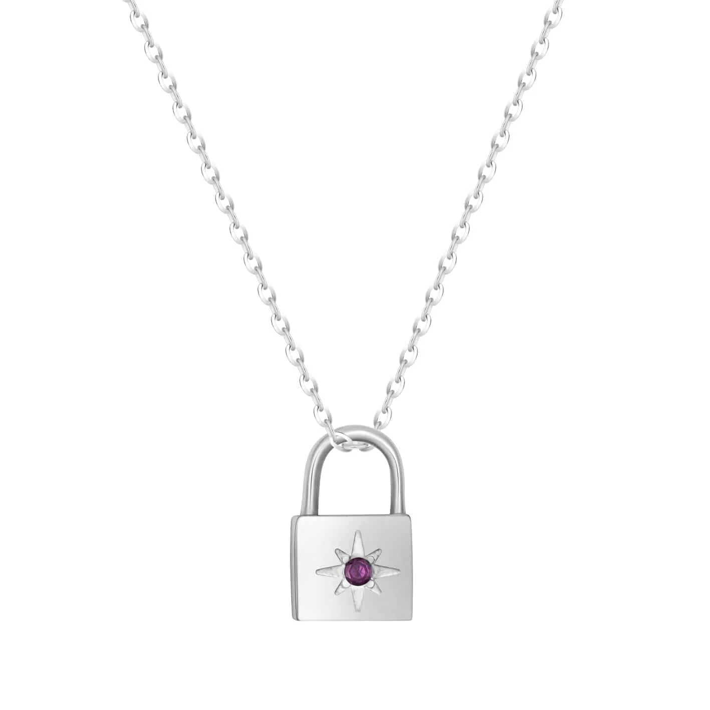 Padlock Birthstone Necklace - Image 21