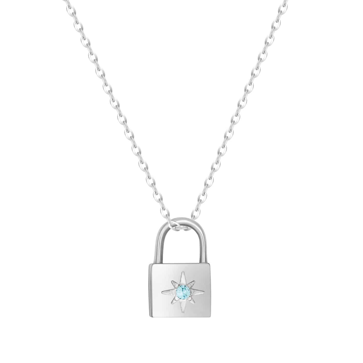 Padlock Birthstone Necklace - Image 22