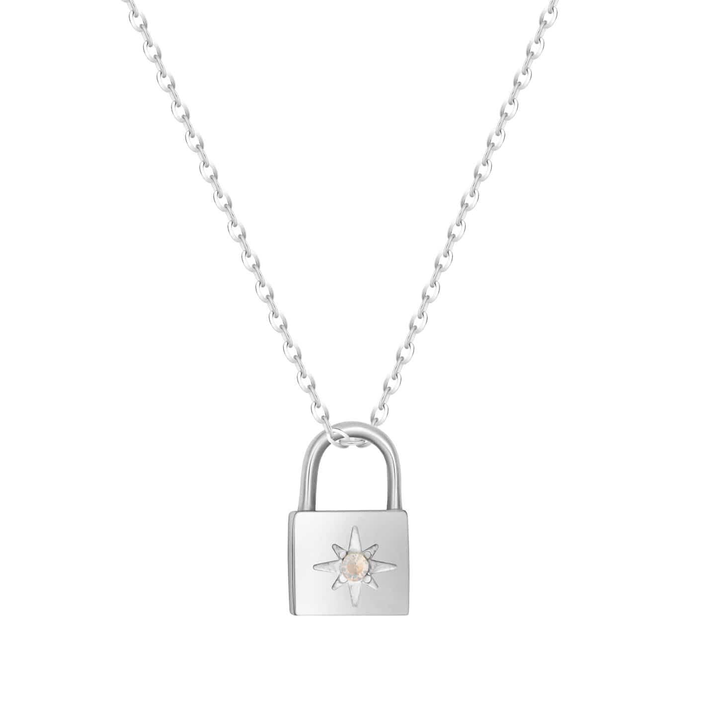Padlock Birthstone Necklace - Image 25